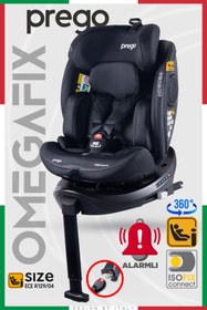 Resim Prego Omegafix Alarmlı 360 Derece Dönebilen -0-36 Kg -İ-Size Belgeli - Destek Ayaklı Oto Koltuğu 