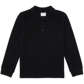 Resim U.S. Polo Assn. Erkek Çocuk Siyah Basic Polo Yaka Sweatshirt 50313790-VR046 