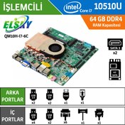 Resim Elsky Qm10h-i7-6c-10510u-ua 1lan Mini Itx Anakart 