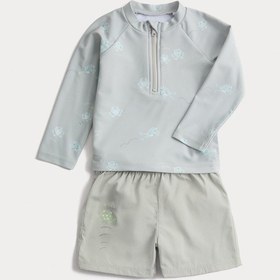 Resim Marks & Spencer Kurbağa Desenli Mayo T78000009 Yeşil 