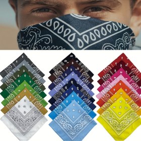Resim 20 Adet Hip Hop Tarzı Spor Bandanaları - 53.01cm Kare Polyester Saç Bantları, Paisley Desenli, Dış Mekan Bisiklet, Tırmanma için Çok Fonksiyonlu 