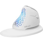 Resim Delux Seeker Kablosuz Ergonomik Dikey Mouse, OLED Ekran - M618SXD-BEYAZ 