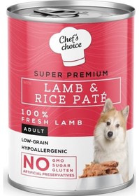 Resim Chef's Choice Kuzulu Pirinçli Ezme Konserve Yetişkin Köpek Maması 400 G 