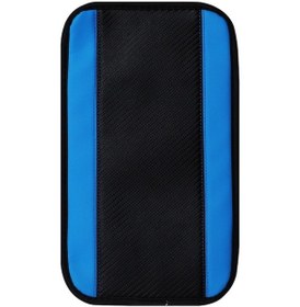 Resim 32x19cm Pu Karbon Fiber Deri Merkezi Kolçak Kutusu Kapağı Kaymaz Ped Mavi Diğer 