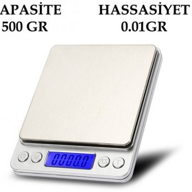 Resim Hassas Terazi 500 Gr/0.01gr Laboratuvar, Mutfak Terazisi 