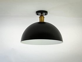 Resim RİOLİGHT RETRO SİYAH İÇİ BEYAZ TEKLİ METAL PLOFONYER AVİZE ÇAP: 40CM RIO0001117 