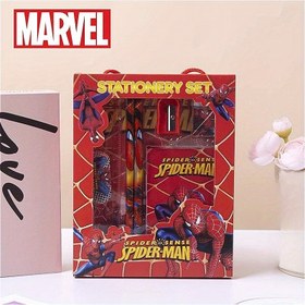Resim MARVEL Spider-Man Çizgi Film Seti, Cetvel, Kalem, Defter İçerir - Yaratıcı Çizim Ofis Malzemeleri Hediye Kutusu, Noel Sevgililer Günü Şükran Günü Cadılar Bayramı için Mükemmel Tatil Hediyesi 