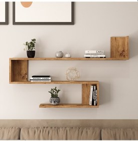 Resim Robin Home Duvar Rafı Kitaplık Atlantik Çam No 10 