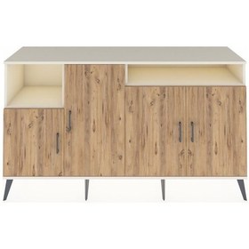 Resim Kronos Konsol 5 Raflı 4 Kapaklı 176x59x99 Aytaşı-çam/aytaşı Aytaşı-çam/aytaşı 