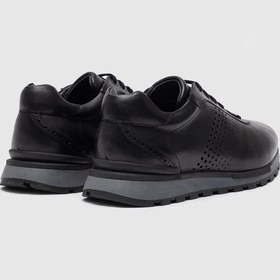 Resim Hakiki Deri Siyah Erkek Ayakkabı Siyah 