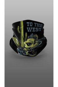 Resim Yeles To The West Motorcu Buff Maske Outdoor Boyunluk Unisex Bandana 