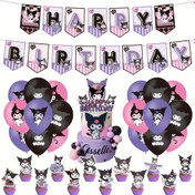 Resim 32 adet Sanrio for kuromi Parti Süsü Bayrağı, Doğum Günleri, Vaftizler, Mezuniyetler ve Herhangi Bir Kutlama İçin Uygun, for Kuromi Doğum Günü Süsleri, Mükemmel Aile Parti Süsleri, Gençler Parti Bayrağı Bayrakları Halloween, Noel Etkinliği ve Parti Malzemeleri İçin 