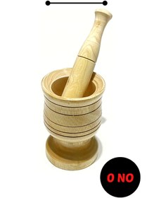Resim Kitchen Mania 6 Cm Ahşap Havan-sarımsak Ezici-dibek-0 No 