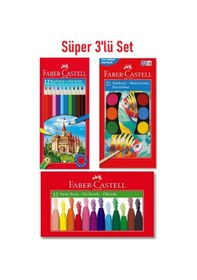 Resim Faber Castell Kuru Boya Sulu Boya Pastel Boya Seti 