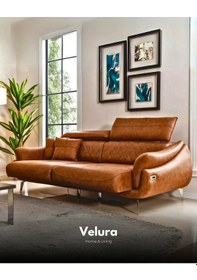 Resim Ezel Motorlu Koltuk & Usb Portlu Kanepe Üçlü - Nubuk Kumaş Turuncu Turuncu Kanepe 