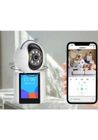 Resim Apricot Ekranlı Akıllı Bebek Kamerası Görüntülü ve Sesli Görüşme Yapan Wi-fi Ip Güvenlik Kamerası 