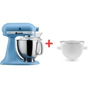 Resim Kitchenaid Artisan 5KSM175PS 4.8 L Stand Mikser + 5KSMICM Dondurma Yapma Aparat 