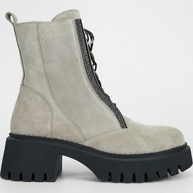 Resim Valmenti Kadın Bej Süet Hakiki Deri Casual Bot 775 8148 Bn Bot Sk23/24 Bej 