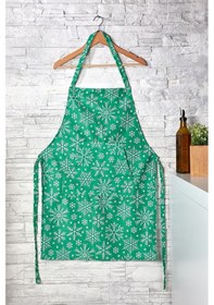 Resim Walke Yılbaşı Temalı 110 Cm Cepli Mutfak Önlüğü Yeşil 