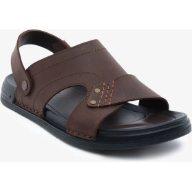 Resim Greyder Erkek Kahverengi Hakiki Deri Sandalet 6Y1CS64683 