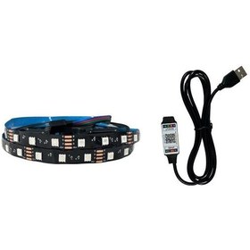 Resim Telefon Kontrollü Bluetooth Lu Televizyon Monitör Arkası Rgb Şerit Led 1 Metre 60led/m 
