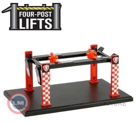 Resim 1:64 Greenlight Lift Auto Body Shop Four Post Lifts Series 6 Standard Oil 