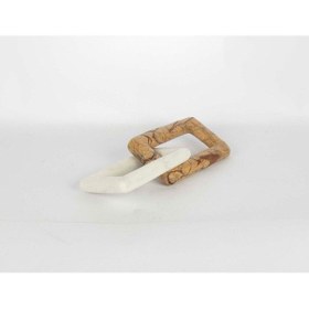 Resim Beyaz Kahverengi Dekor Zincir 24x10x5cm 