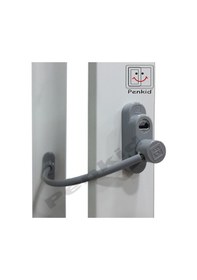 Resim Penkid Kablolu Pvc Kapı Pencere Çocuk Emniyet Kilidi Gri 5 Li Set 