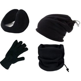 Resim Btl Store Polar Boyunluk-bere-kulaklık Ve Yün Eldiven 4'lü Set Siyah 