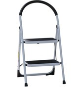 Resim Elmas Serisi - Beyaz - 2 Basamaklı - Katlanır Lüks Ev Tipi Metal Merdiven 