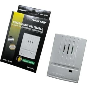 Resim AK-901 Kanarya Kapı Zili – Tek Sesli, Ac 12-15V, 12V Zil Trafosu ile Uyumlu, Kompakt ve Dayanıklı Tasarım, Ev ve Ofis Için 