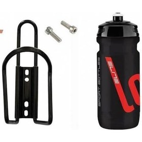 Resim Elite Loli Siyah 600Ml Matara Ve Matara Kafesi Seti Montaj Vidası Siyah 