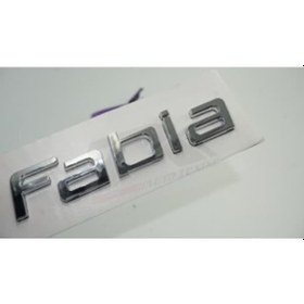 Resim Skoda Fabia 2007 2015 Bagaj Krom ABS 3M 3D Yazı Logo Amblem 