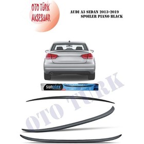 Resim Audı A3 Sedan 2013-2019 Spoiler Piano Black Enjensiyon Baskı 