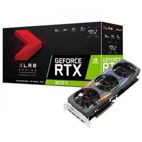 Resim Pny GeForce RTX3070Ti 8GB XLR8 EPIC-X RGB VCG3070T8TFXMPB 8GB GDDR6X 256Bit DX12 Ekran Kartı 