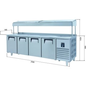 Resim Galleyz Make Up Buzdolabı - 4 Kapılı - Yüksek 250X70X85/143 cm 