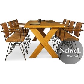 Resim Neiwel Odes Doğal Ahşap Toplantı Masası x 120320 Açık Ceviz 