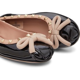 Resim Valentino Garavani Rockstud Balerin Düz Ayakkabı - 39 