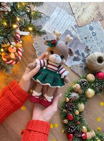 Resim Amigurumi Yılbaşı Geyiği 