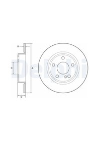 Resim Mercedes B180d W242-w246 Arka Fren Diski 2014-2018 Delphı Bg4555c 2adettir 