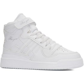 Resim Nstil Günlük Kız Erkek Çocuk Sneaker Cırtlı Lastik Bağcıklı Hafif Desenli Taban Basketbol Ayakkabısı 105 