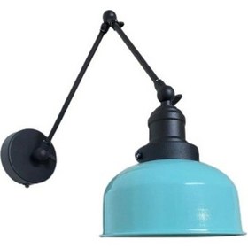 Resim Rsylight Retro Metal Dekoratif Akrobatik Rustik Siyah Mafsallı Duvar Aplik Siyah 