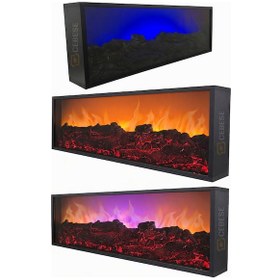 Resim Cebese Elektrikli Şömine 100 X 31.5 X 16 Cm Bluetooth Ses Sistemli Uzakt 