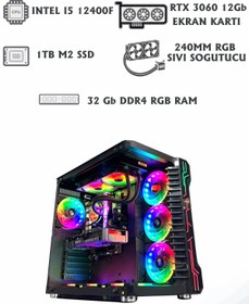 Resim RAMTECH Fairytale X10 I5 12400f/rtx3060 12gb/32gb Rgb Ram / 240mm Sıvı Soğutma / 1tb Nvme Oyuncu Bilgisayarı 