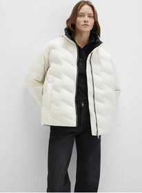 Resim Mavi Oversize Ekru Kadın Ceket M1110714-86412 Ekru 