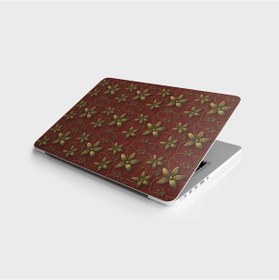 Resim Laptop Sticker Notebook Pc Kaplama Etiketi Altın Çiçekler 
