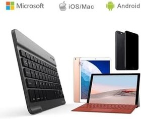 Resim Samsung Galaxy Tab S9 FE Plus X610 12.4 '' İle Uyumlu Bluetooth Özellikli Klavye Mouse Set Siyah 