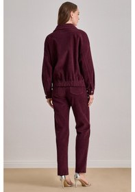 Resim Oversize Bordo Kadife Ceket Bordo 