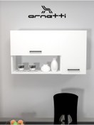 Resim Arnetti Akasya Çok Amaçlı Dolap – Beyaz Banyo Ve Mutfak Için Kapaklı Saklama Dolabı 