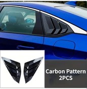 Resim Cloudstore Karbon Fiber Abs Arka Yan Pencere Panjur Honda Accord 2018-2022 İçin Siyah Havalandırma Gölgelik 2 Parça 